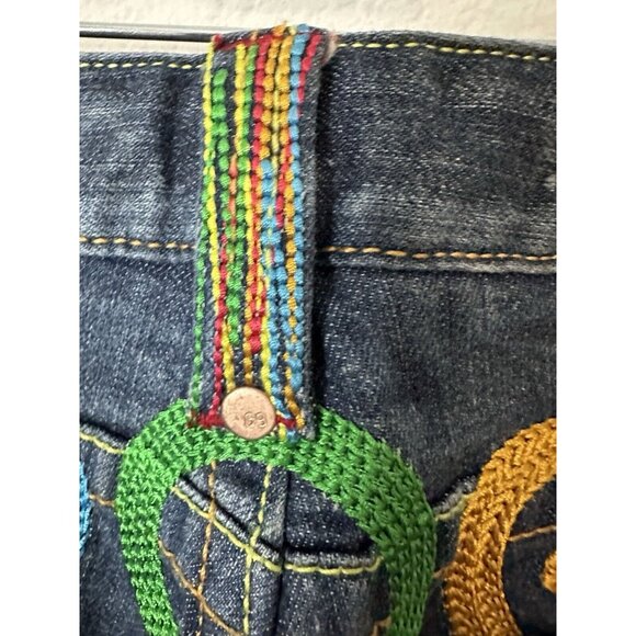 COOGI Multicolor Embroidered Logo Straight Leg Women’s Jeans Size 5/6 - Picture 7 of 12
